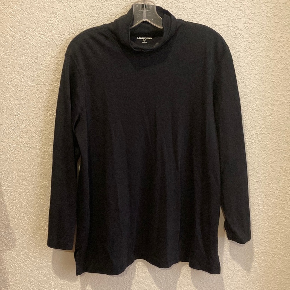 Lands’ End xl petite black mock turtleneck tunic
